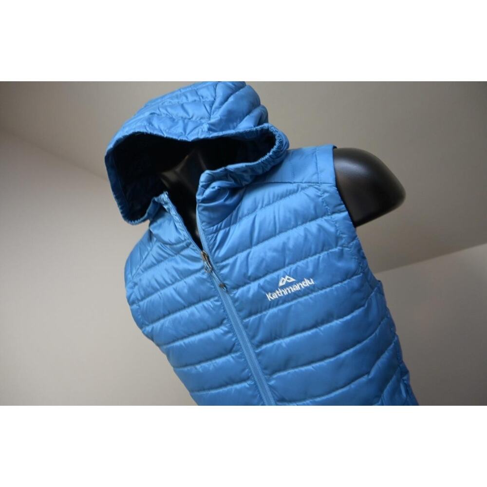 Kathmandu 600 Fill Power Duckdown Puffer Vest Full Zip Hoodie Jacket Mens Sz XS‎
